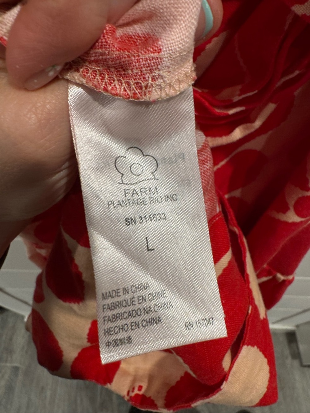 Farm Rio Palermo Sleeveless Midi Dress red floral linen - Picture 8 of 10